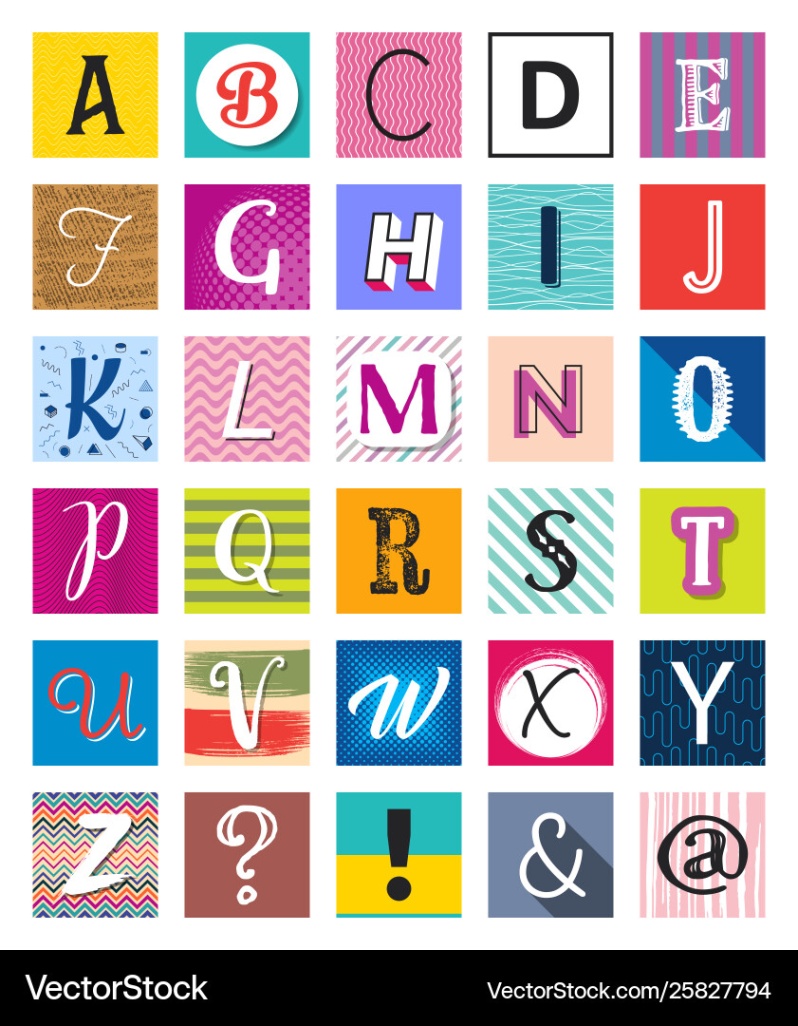 alphabet letters designs Bulan 1 Funny alphabet letters with various designs Vector Image
