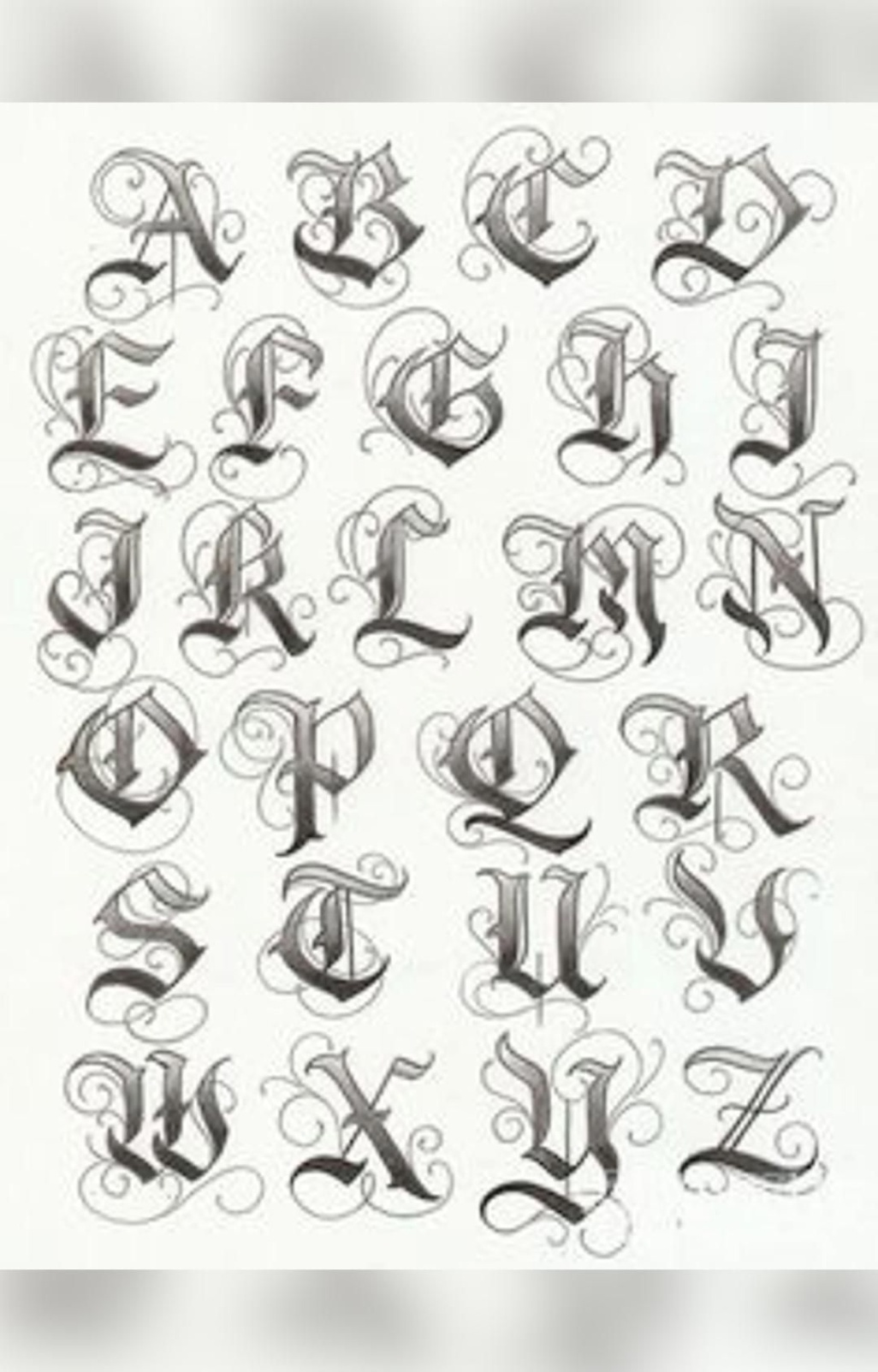 alphabet letters tattoo designs Bulan 1 Old English Tattoo Lettering Styles