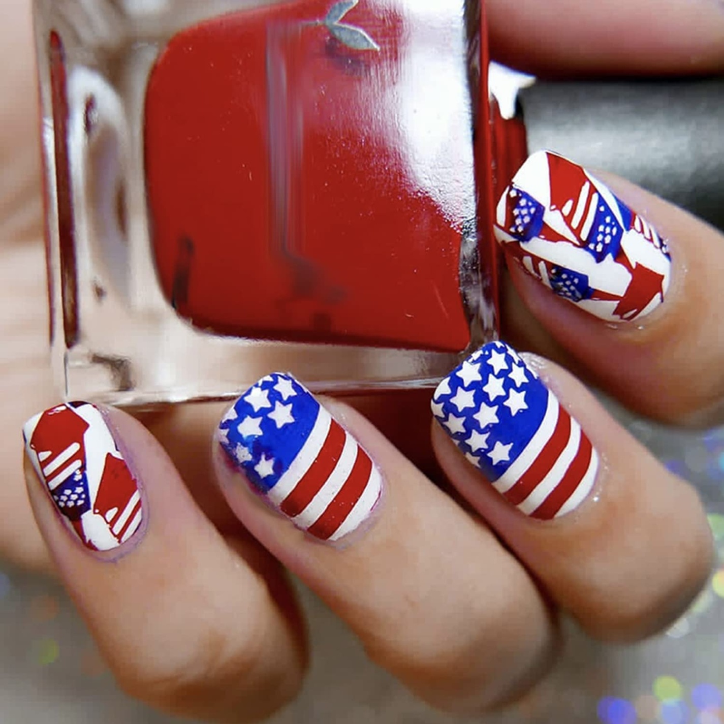 american flag design for nails Bulan 3 Independence Day Press On Nails Medium th of July celebrate