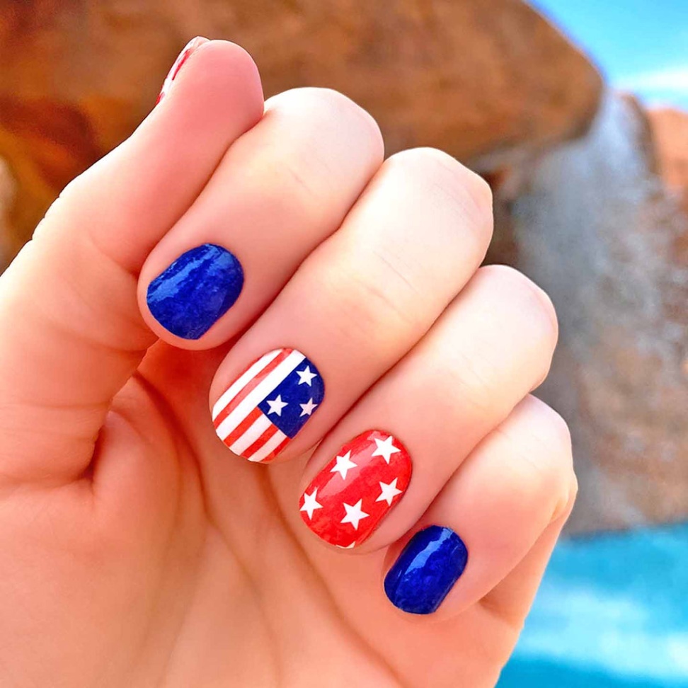 american flag design for nails Bulan 3 th of July Nail Wraps: Best Nail Strips for Patriotic Nail