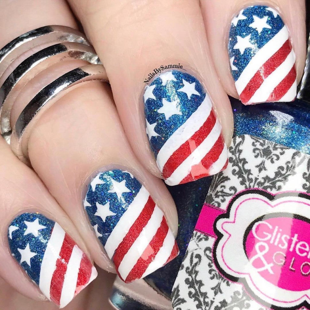 american flag design for nails Bulan 3 Whats Up Nails - American Flag Vinyl Stencils Nail Art Design